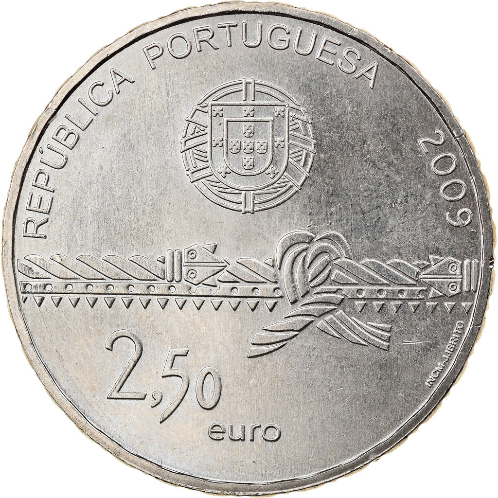 Portugal, 2-1/2 Euro, 2009, Lisbonne, SUP, Copper-nickel, KM:793