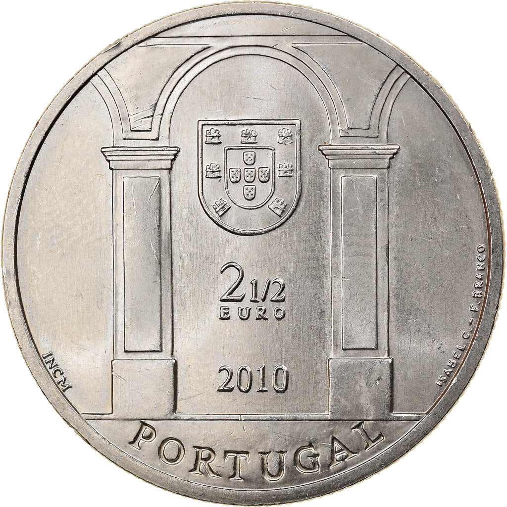 Portugal, 2-1/2 Euro, 2010, Lisbonne, SUP+, Copper-nickel, KM:798
