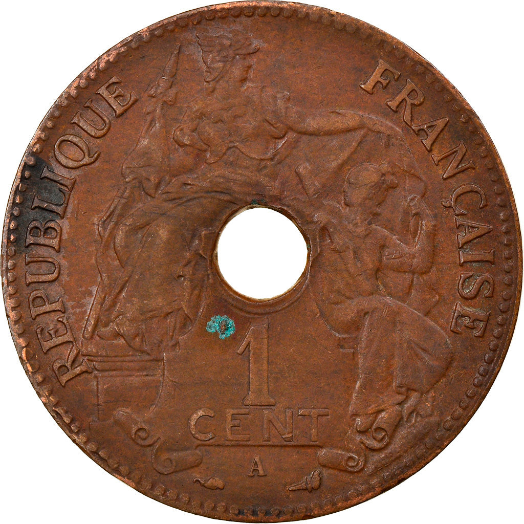 Coin, FRENCH INDO-CHINA, Cent, 1897, Paris, EF(40-45), Bronze, KM:8