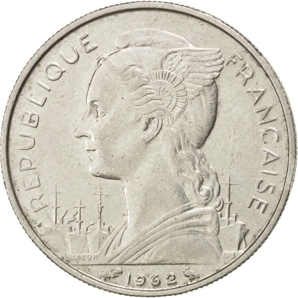 Réunion, 50 Francs 1962, KM 12