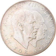 Coin, Norway, Olav V, 25 Kroner, 1970, AU(55-58), Silver, KM:414