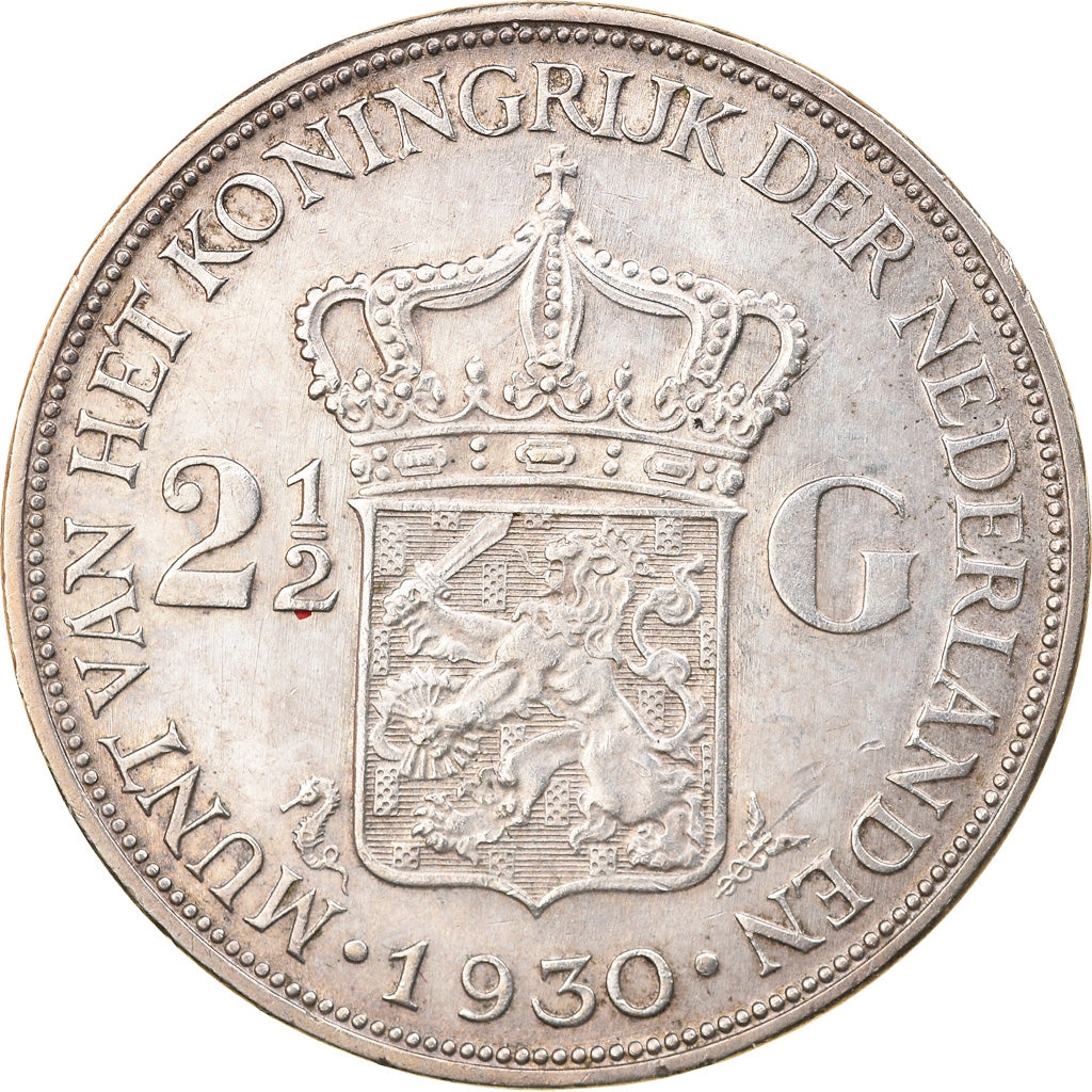 Monnaie, Pays-Bas, Wilhelmina I, 2-1/2 Gulden, 1930, TTB+, Argent, KM:165