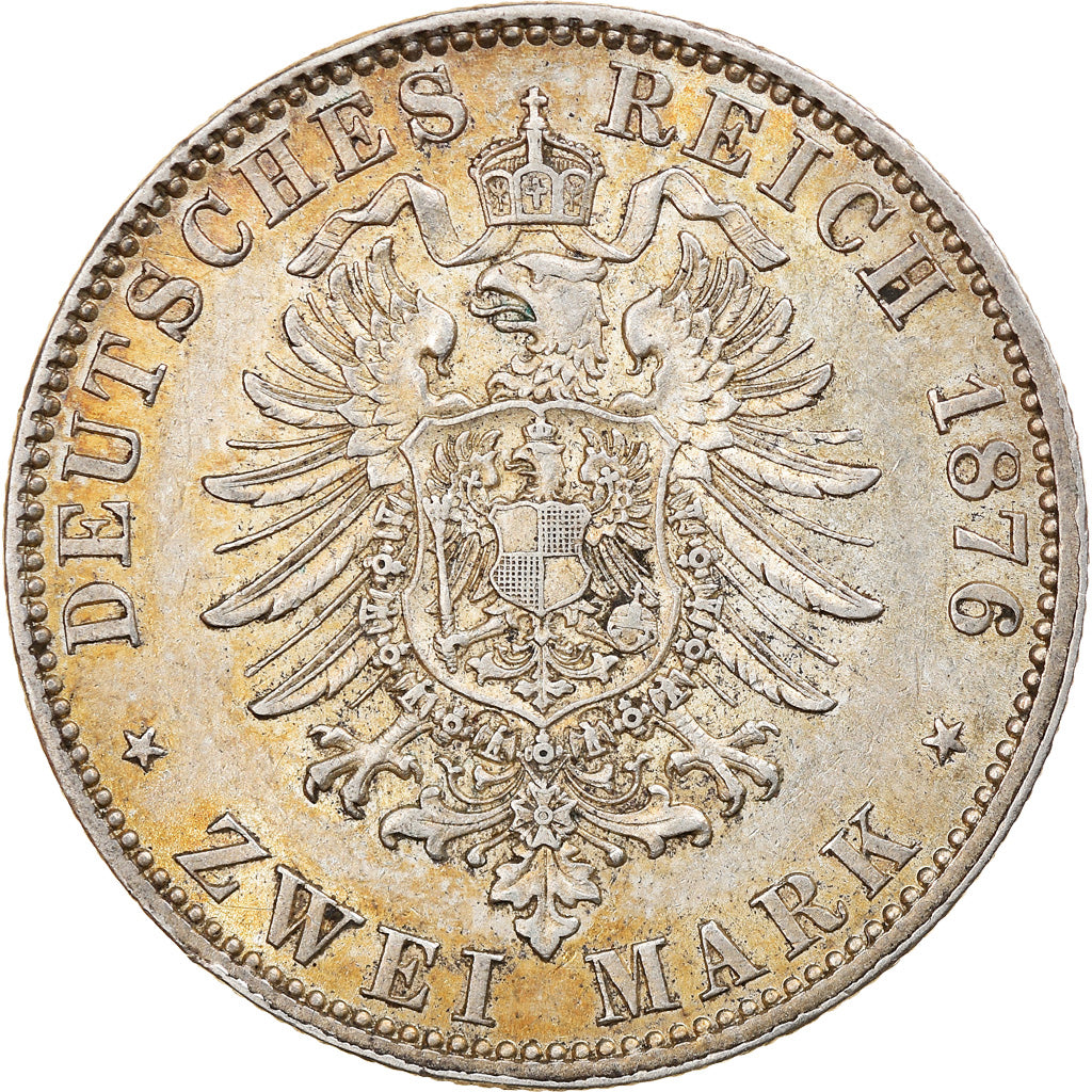 Monnaie, Etats allemands, PRUSSIA, Wilhelm I, 2 Mark, 1876, Berlin, TTB+
