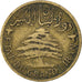 LEBANON, 2 Piastres, 1925, Paris, KM #4, VF(30-35), Aluminum-Bronze, Lecompte...