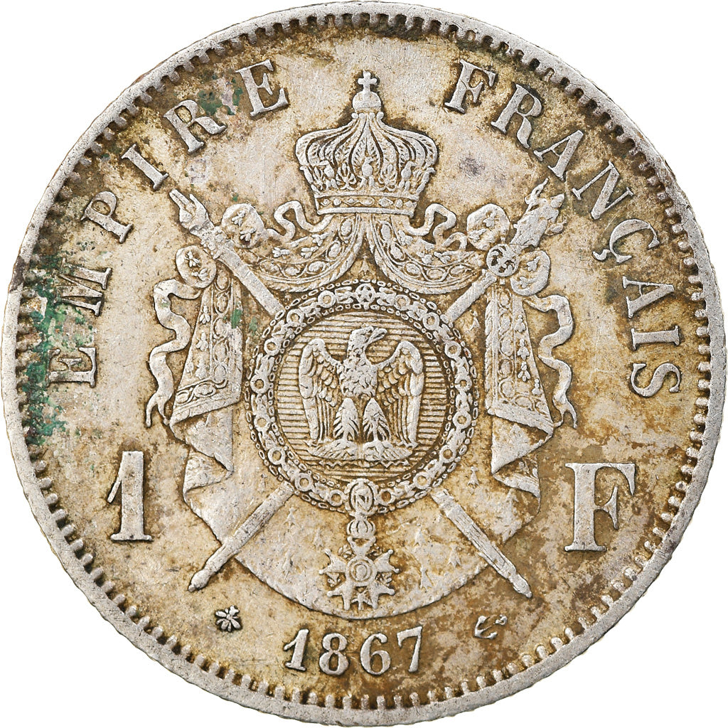 Monnaie, France, 1 Franc, 1867, Paris, TB+, Argent, Gadoury:463, KM:806.1