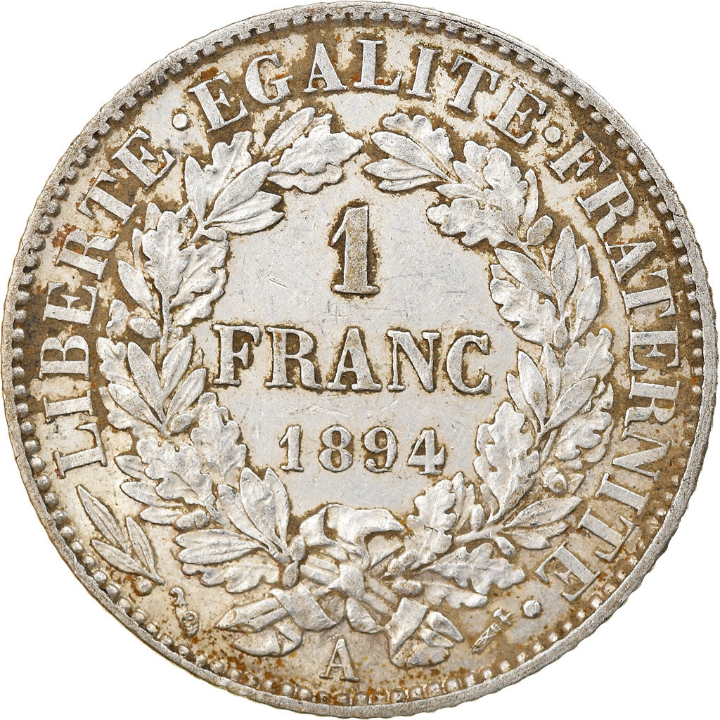 Monnaie, France, Cérès, Franc, 1894, Paris, TTB, Argent, Gadoury:465a