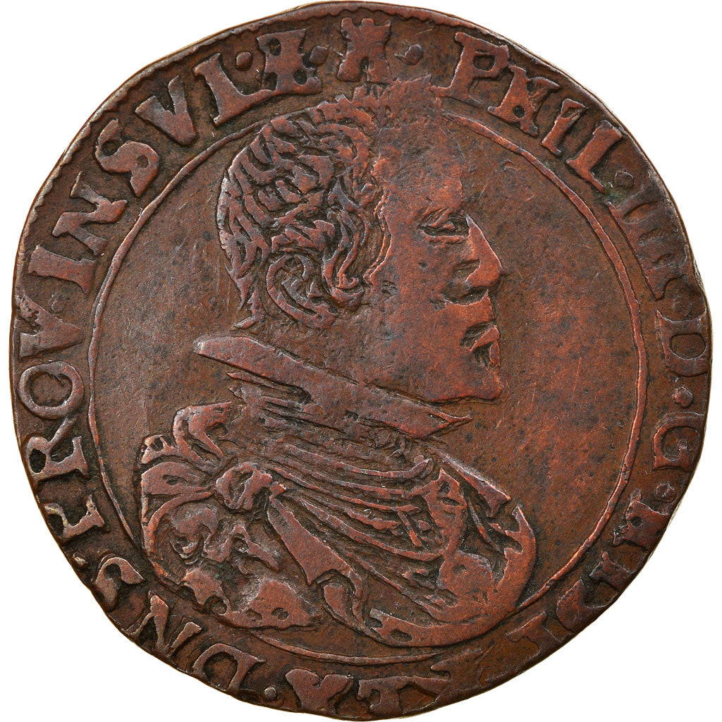 Pays-Bas espagnols, Jeton, Philip IV, Lille, Phalempin, Cysoing, Wavrin &