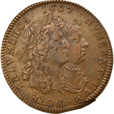 Frankreich, Token, Louis XIV & Marie-Thérèse d'Espagne, Flandre Française