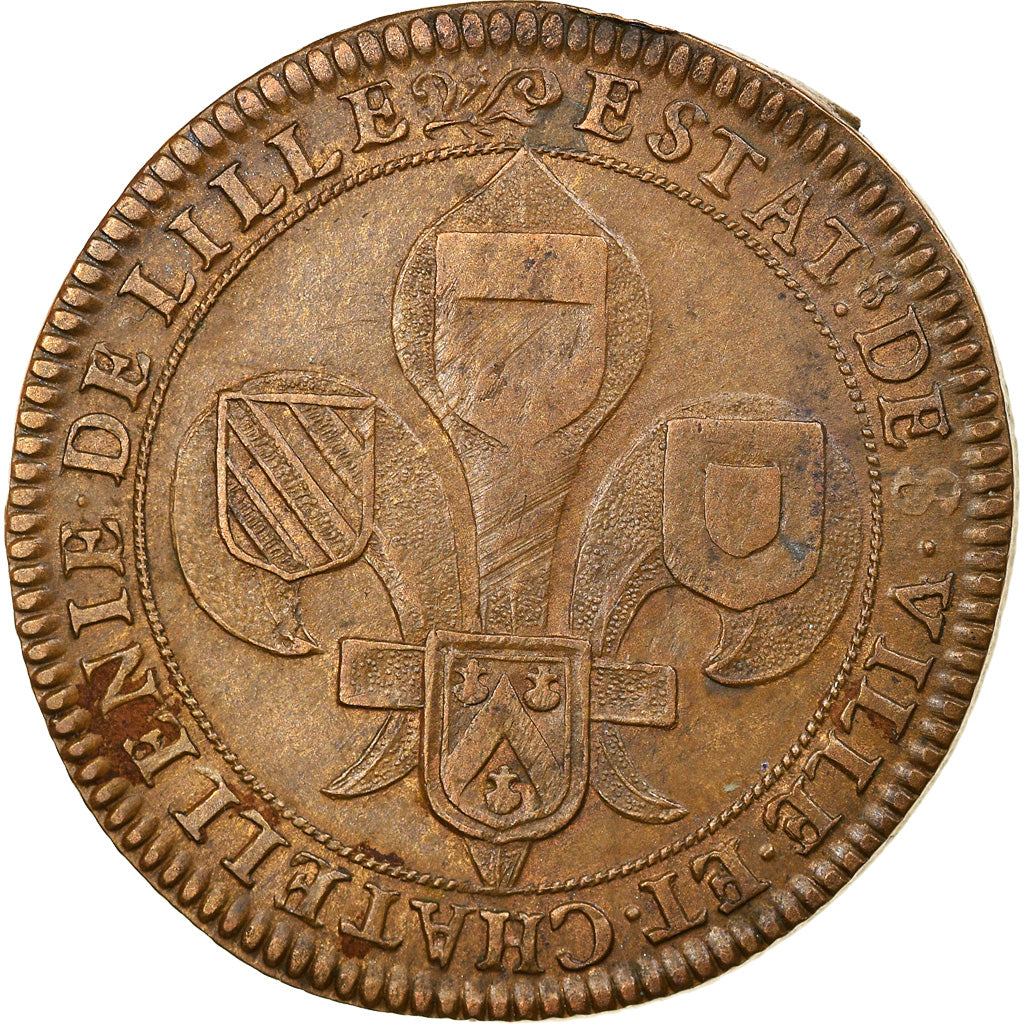 Francja, Token, Louis XIV & Marie-Thérèse d'Espagne, Flandre Française