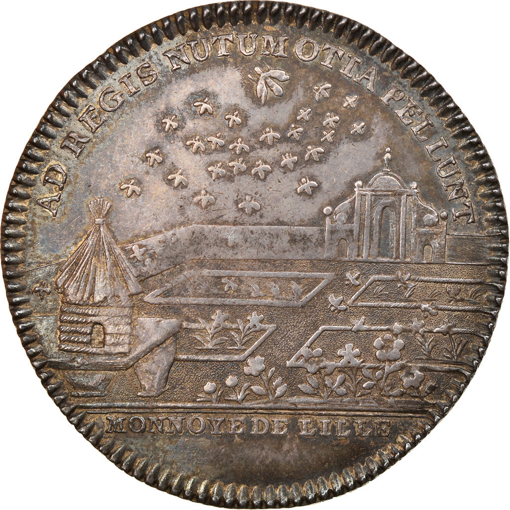 Francja, Token, Flandre Française, Monnaie de Lille, AU(55-58), Srebro