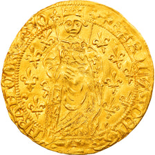 Moneta, Francia, Charles VII, Royal d'or, Orléans, BB+, Oro, Duplessy:455