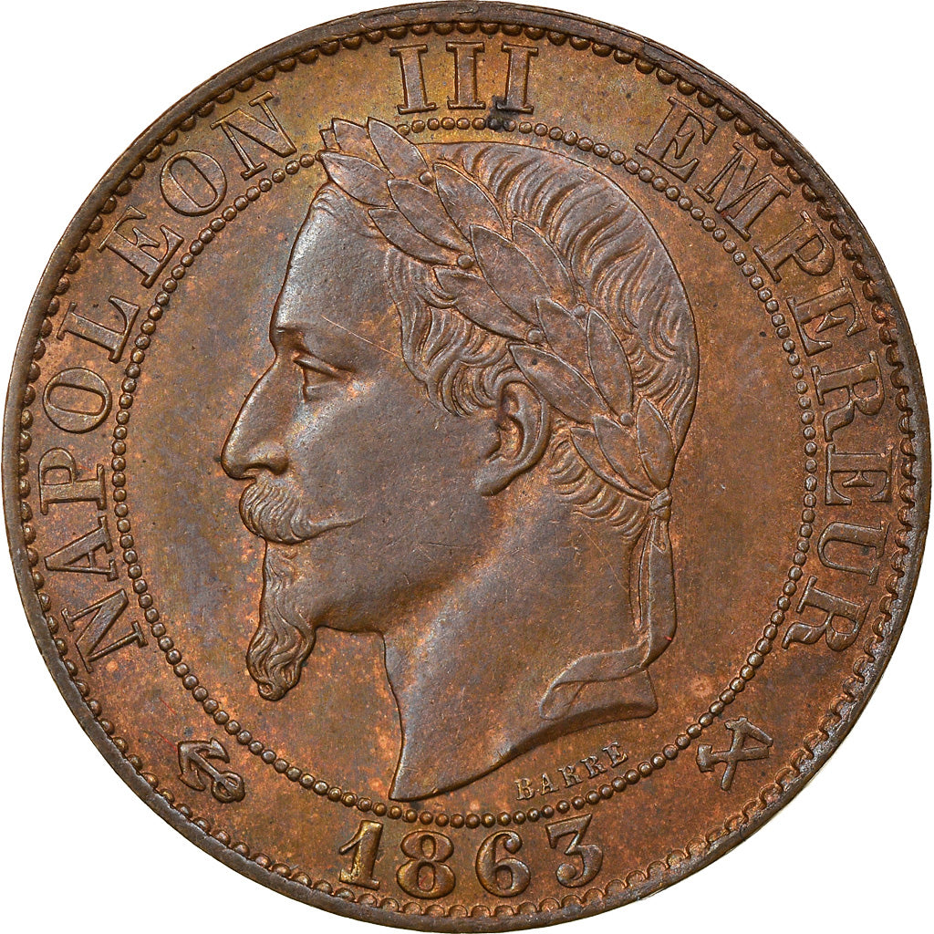 Münze, Frankreich, Napoleon III, Napoléon III, 5 Centimes, 1863, Bordeaux, VZ