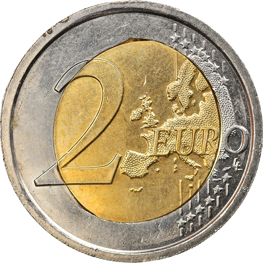 Italie, 2 Euro, Giovanni Pascoli, 2012, Fautée - Coeur déformé, SUP