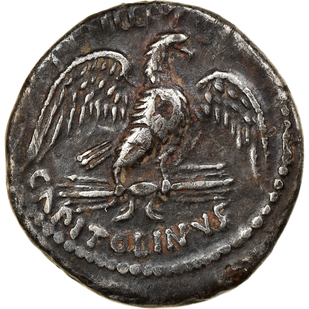 Coin, Petillia, Denarius, 43 BC, Roma, EF(40-45), Silver, Crawford:487/2