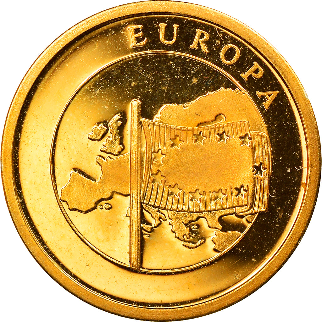 Unione Europea, medaglia, Europa, 2009, FDC, Oro