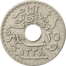 Coin, Tunisia, Muhammad al-Nasir Bey, 25 Centimes, 1920, Paris, EF(40-45)