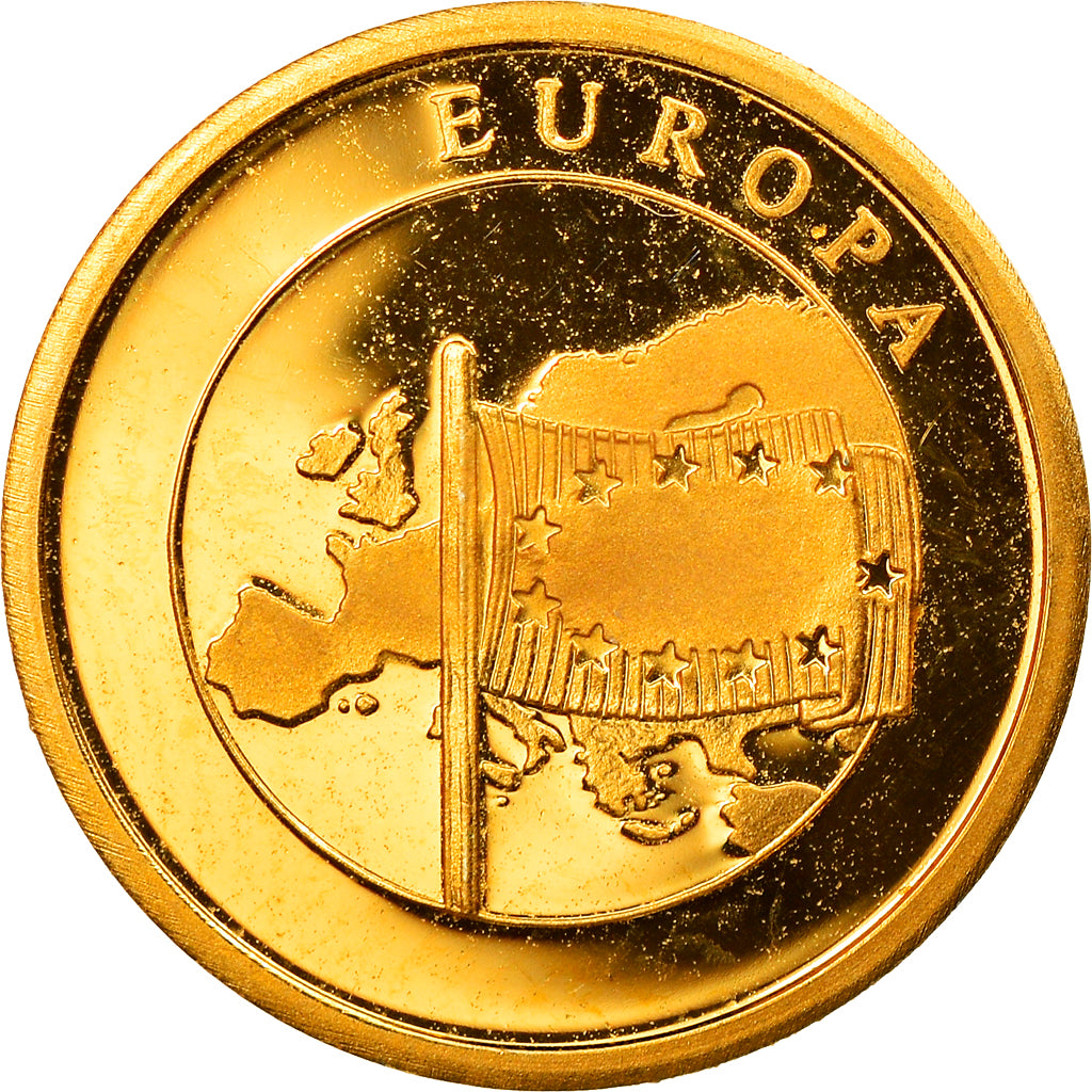 Unione Europea, medaglia, Europa, 2009, FDC, Oro