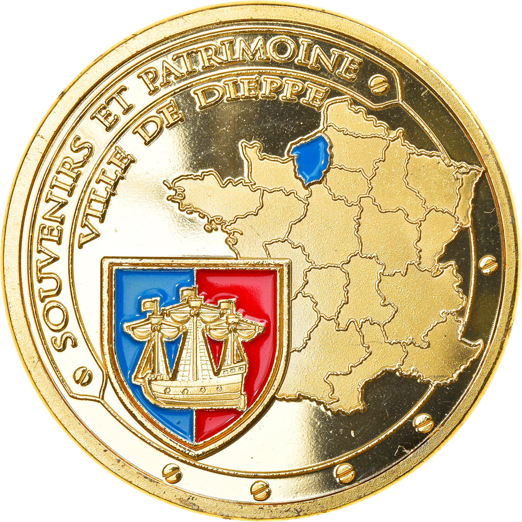 France, Jeton, Jeton Touristique, 76/ Dieppe - Château, Souvenirs et