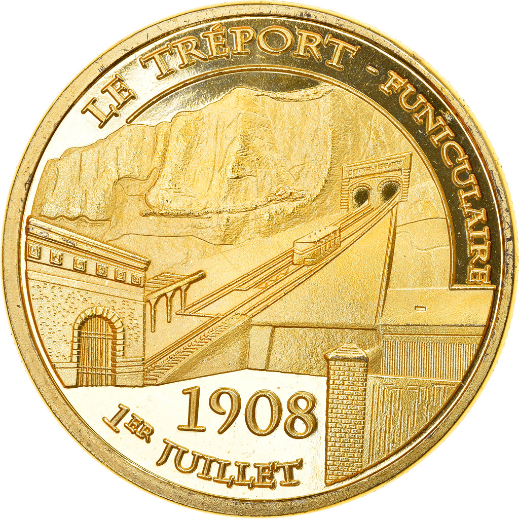 France, Jeton, Jeton Touristique, 76/ Le Tréport - Funiculaire - 01/07/1908