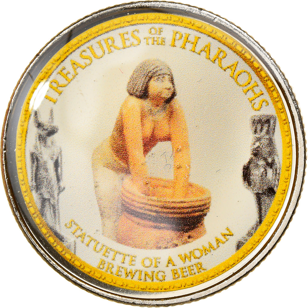 Münze, Ägypten, Statuette of a woman brewing beer, Pound, 2010/AH1431, UNZ