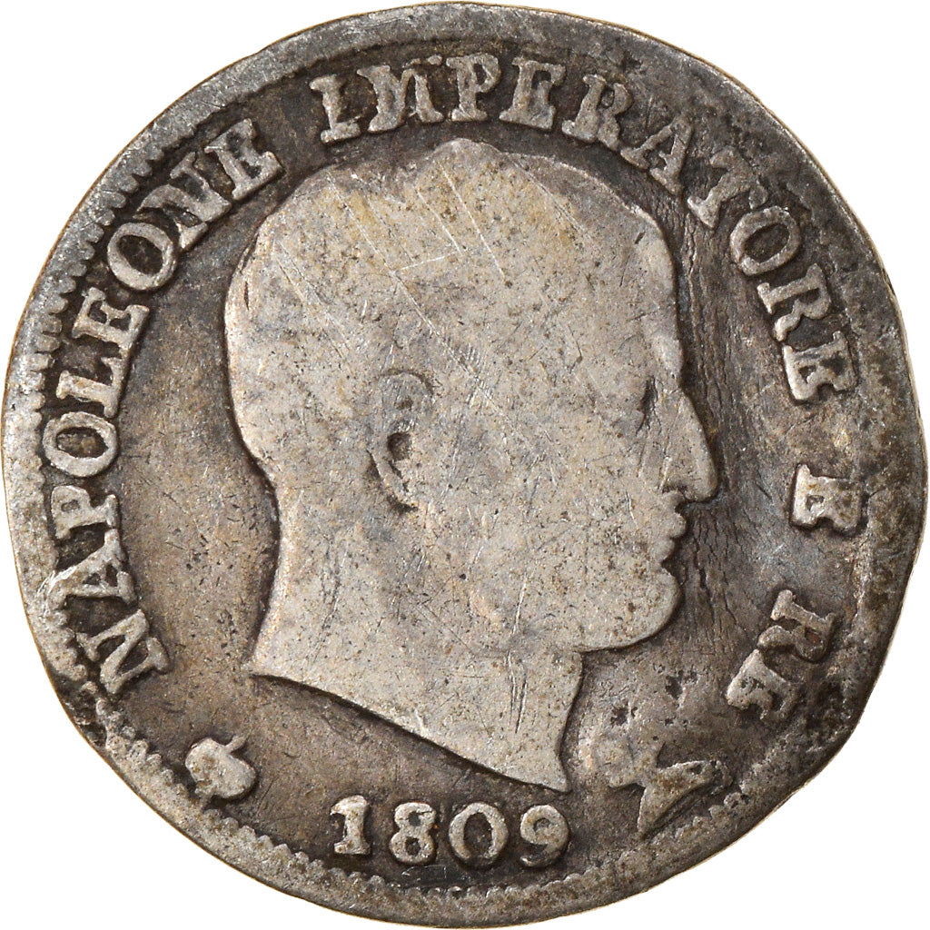 Monnaie, États italiens, KINGDOM OF NAPOLEON, Napoleon I, 5 Soldi, 1809, Milan