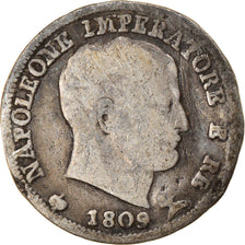 Monnaie, États italiens, KINGDOM OF NAPOLEON, Napoleon I, 5 Soldi, 1809, Milan
