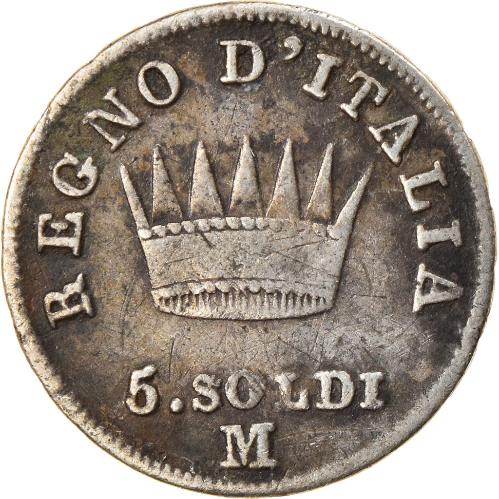 Coin, ITALIAN STATES, KINGDOM OF NAPOLEON, Napoleon I, 5 Soldi, 1811, Milan