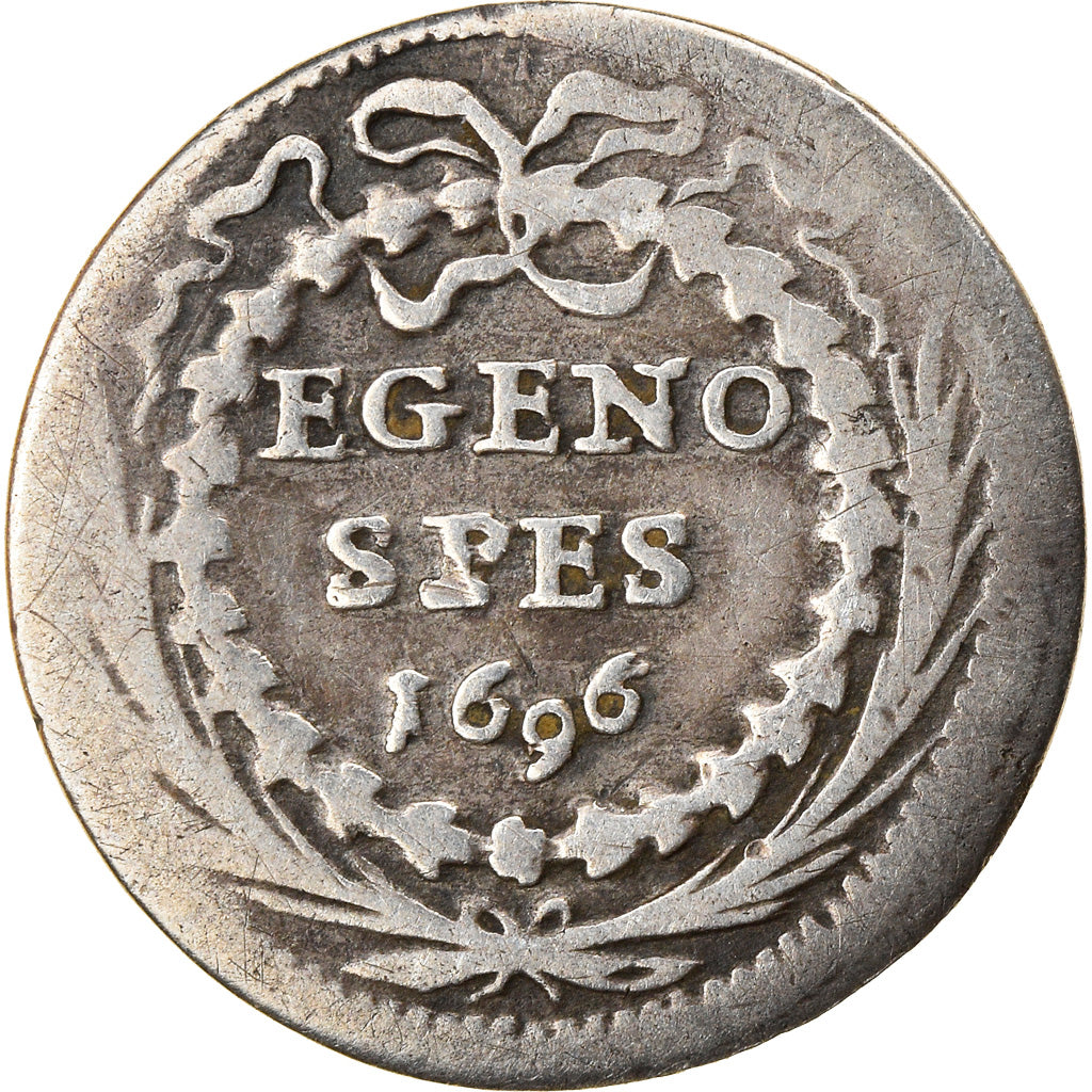 Moneta, DEPARTAMENTY WŁOSKIE, PAPAL STATES, Innocent XII, Grosso, 1696, Roma