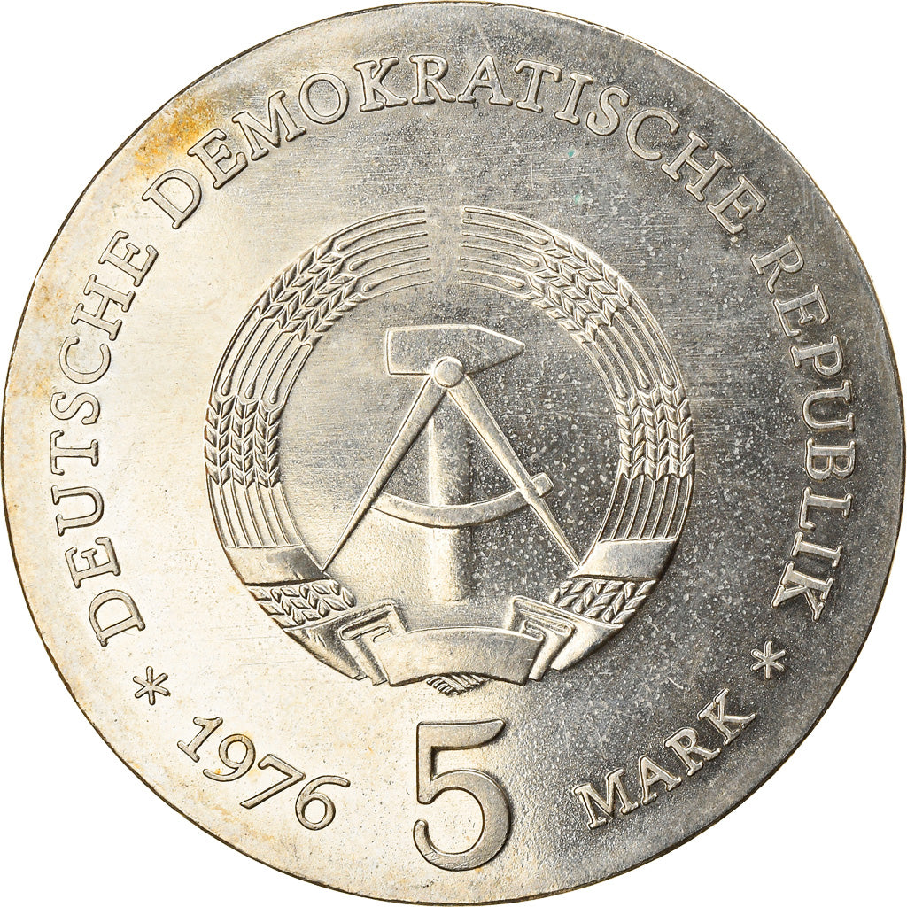 Coin, GERMAN-DEMOCRATIC REPUBLIC, 5 Mark, 1976, AU(55-58), Copper-nickel, KM:60
