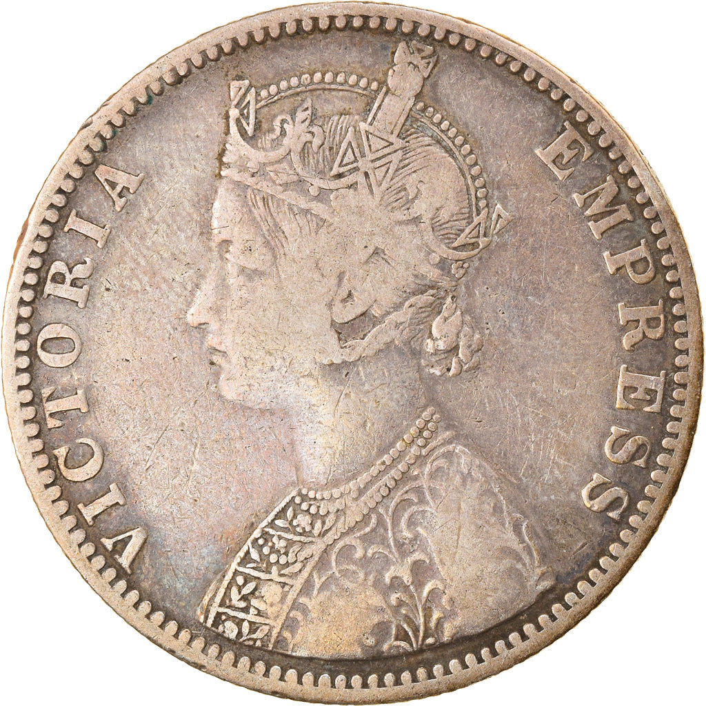 Coin, INDIA-BRITISH, Victoria, Rupee, 1890, VF(30-35), Silver, KM:492
