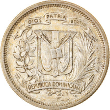 Coin, Dominican Republic, 25 Centavos, 1944, EF(40-45), Silver, KM:20