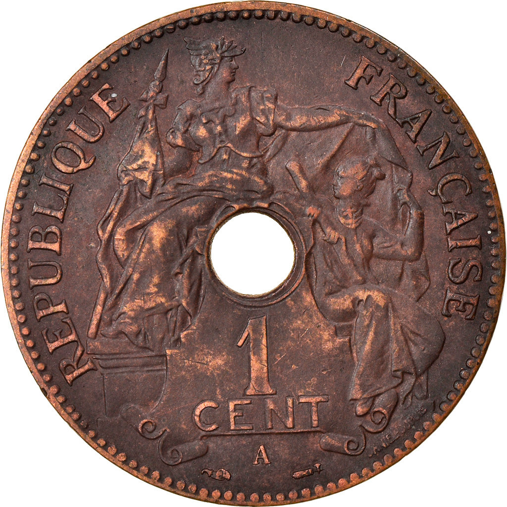 Coin, FRENCH INDO-CHINA, Cent, 1896, Paris, EF(40-45), Bronze, KM:8, Lecompte:50