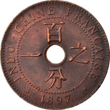 Moeda, INDOCHINA FRANCESA, Cent, 1897, EF(40-45), Bronze, KM:8