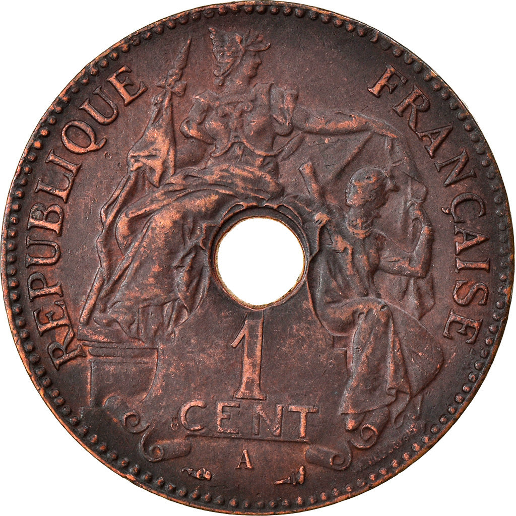 Coin, FRENCH INDO-CHINA, Cent, 1897, EF(40-45), Bronze, KM:8