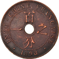 Moneta, INDOCINA FRANCESE, Cent, 1898, Paris, BB, Bronzo, KM:8, Lecompte:53
