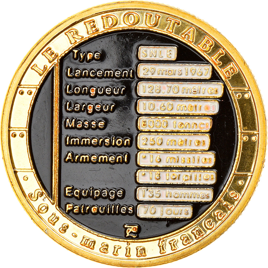 France, Token, Touristic token, Cherbourg - Cité de la Mer - Le Redoutable