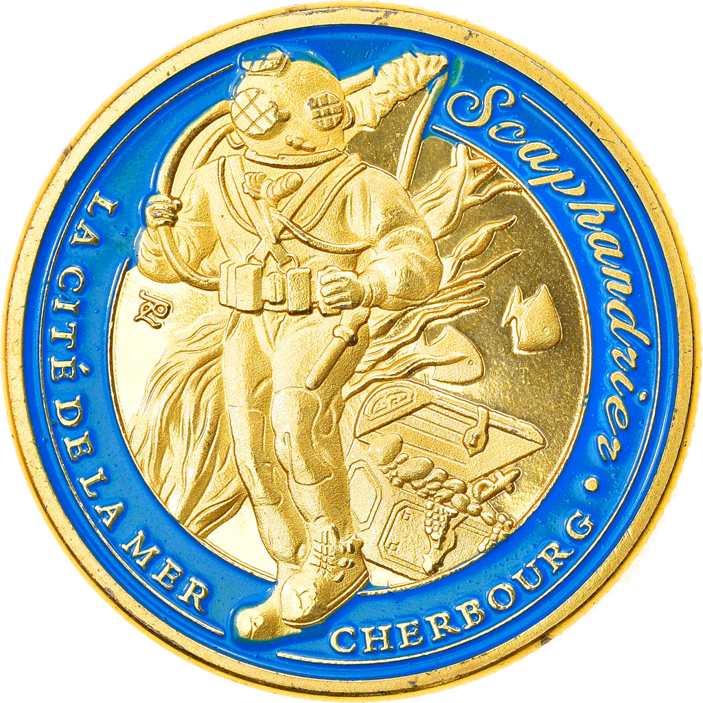 France, Token, Touristic token, Cherbourg - La Cité de la mer - Scaphandrier