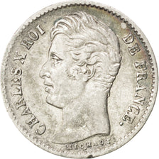 Coin, France, Charles X, 1/4 Franc, 1830, Paris, EF(40-45), Silver, KM:722.1