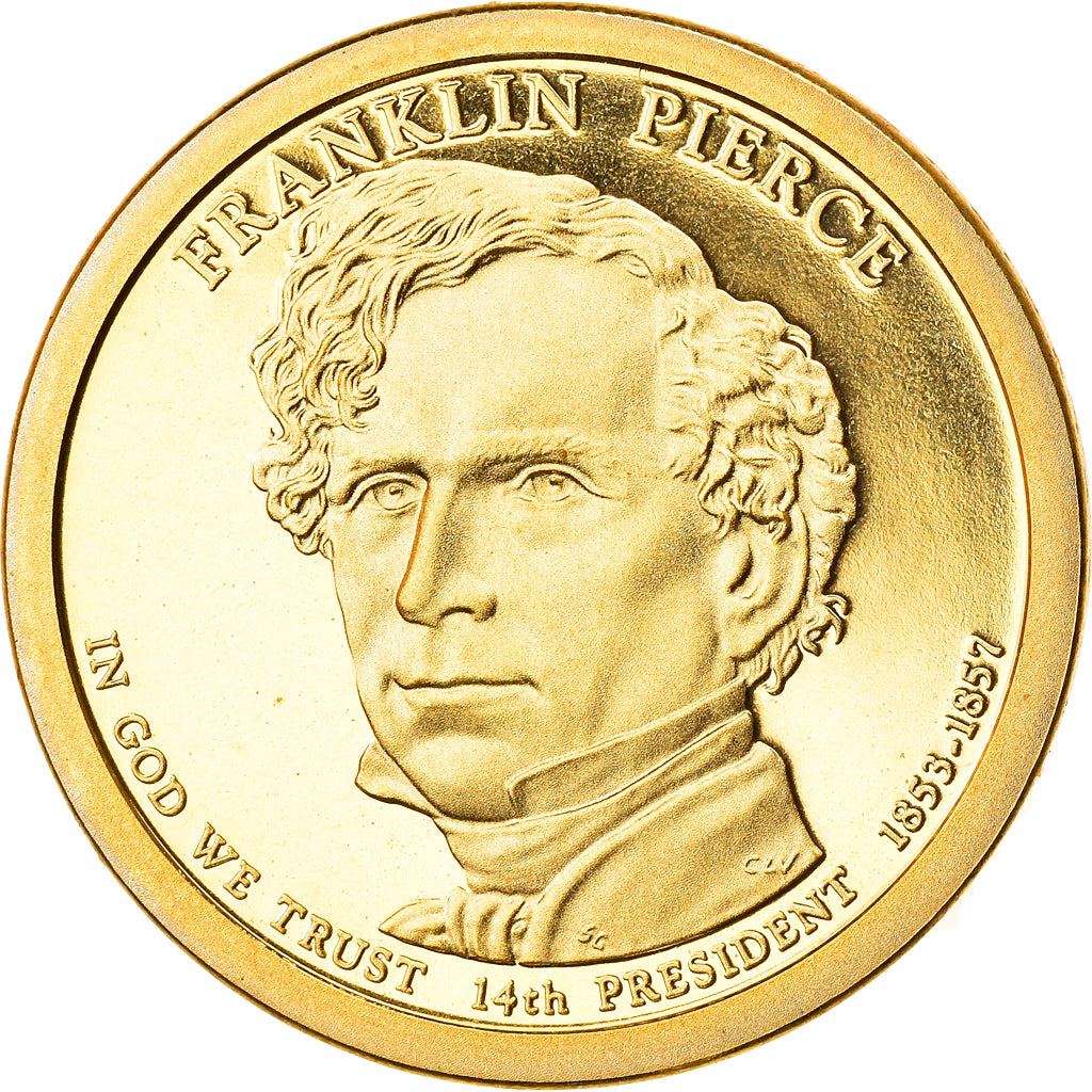 Monnaie, États-Unis, Franklin Pierce, Dollar, 2010, U.S. Mint, San Francisco