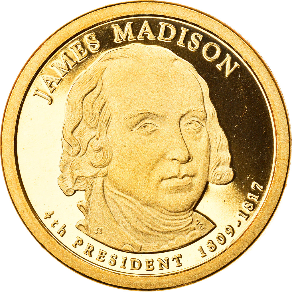 Coin, United States, James Madison, Dollar, 2007, U.S. Mint, San Francisco