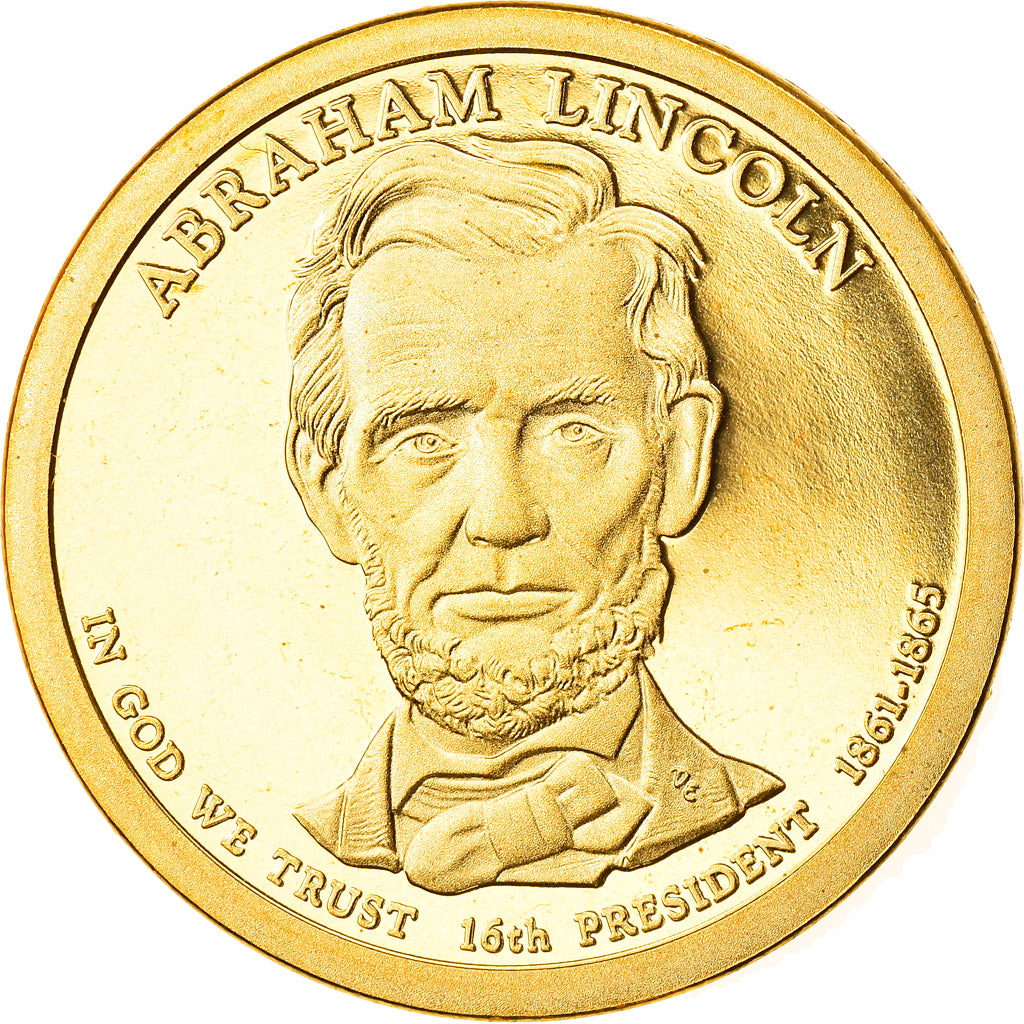 Coin, United States, Abraham Lincoln, Dollar, 2010, U.S. Mint, San Francisco