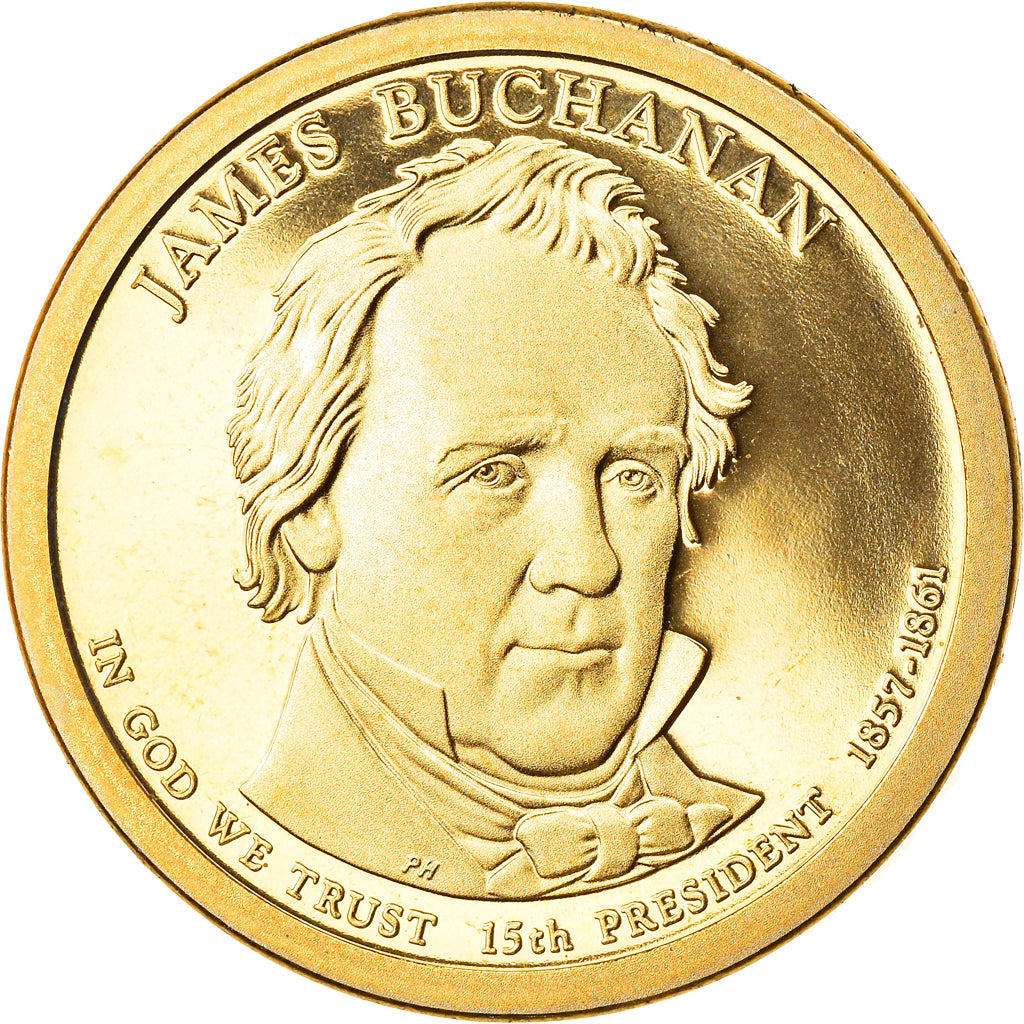 Coin, United States, James Buchanan, Dollar, 2010, U.S. Mint, San Francisco