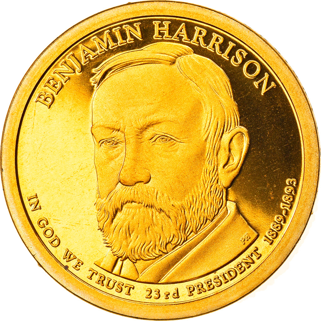 Coin, United States, Benjamin Harrison, Dollar, 2012, U.S. Mint, San Francisco