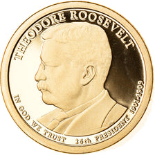 Coin, United States, Theodore Roosevelt, Dollar, 2013, U.S. Mint, San Francisco