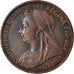 Coin, Great Britain, Victoria, Penny, 1901, VF(30-35), Bronze, KM:790