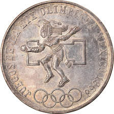 Coin, Mexico, 25 Pesos, 1968, Mexico City, MS(60-62), Silver, KM:479.1