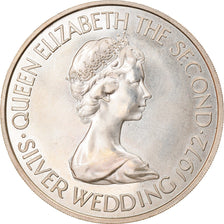 Coin, Jersey, Elizabeth II, 2 Pounds 50 Pence, 1972, MS(60-62), Silver, KM:38
