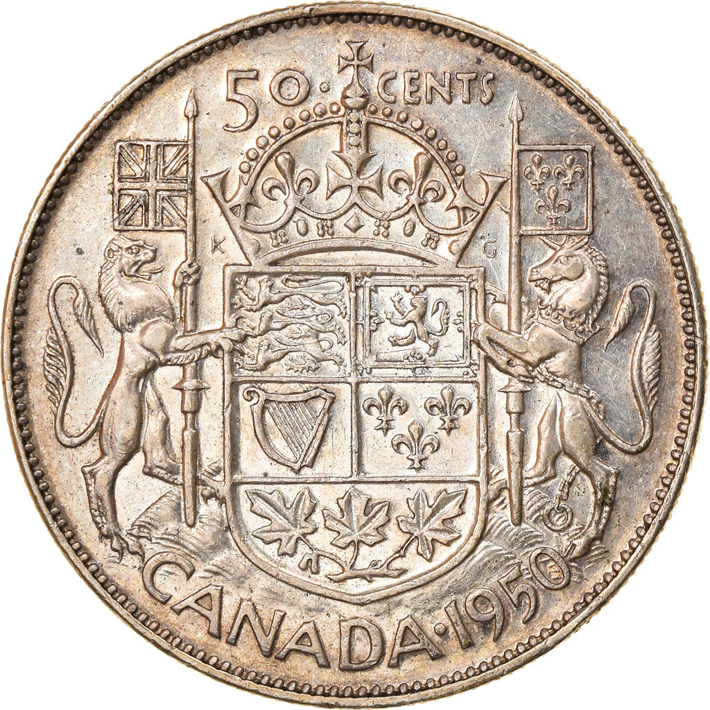 Coin, Canada, George VI, 50 Cents, 1950, Royal Canadian Mint, Ottawa, EF(40-45)