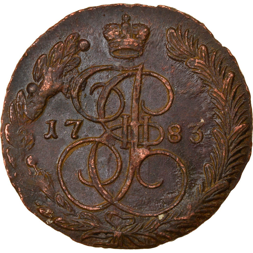 Monnaie, Russie, Catherine II, 5 Kopeks, 1783, Ekaterinbourg, TTB+, Cuivre