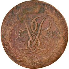 Coin, Russia, Elizabeth, 5 Kopeks, 1758, VF(30-35), Copper, KM:9.1